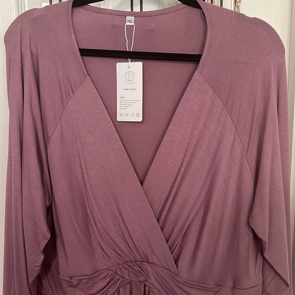 Plus Size Wrap Top - Picture 2 of 3